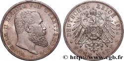 ALLEMAGNE - ROYAUME DE WURTTEMBERG - GUILLAUME II 5 Mark 1913 Stuttgart