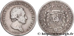 ITALIE - ROYAUME DE SARDAIGNE - CHARLES-FÉLIX 5 Lire 1825 Turin