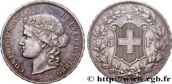 SUISSE 5 Francs Helvetia 1889 Berne