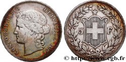 SUISSE 5 Francs Helvetia 1891 Berne