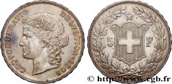 SWITZERLAND 5 Francs Helvetia 1908 Berne XF