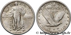 ÉTATS-UNIS D AMÉRIQUE 1/4 Dollar Liberty 1917 Philadelphie