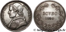 VATICAN - PIUS IX (Giovanni Maria Mastai Ferretti) Scudo Pie IX an IX 1854 Rome AU
