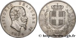 ITALIE - ROYAUME D ITALIE - VICTOR-EMMANUEL II 5 Lire  1870 Milan SUP