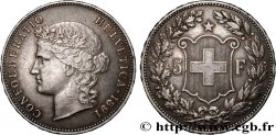 SCHWEIZ 5 Francs Helvetia 1891 Berne