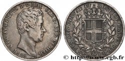 ITALY - KINGDOM OF SARDINIA - CHARLES-ALBERT 1 Lire  1843 Turin XF