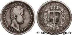ITALY - KINGDOM OF SARDINIA - CHARLES-ALBERT 25 Centesimi  1833 Turin VF