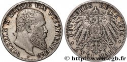 GERMANY - WÜRTTEMBERG 2 Mark Guillaume II 1902 Stuttgart XF