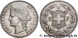 SUISSE 5 Francs Helvetia 1889 Berne