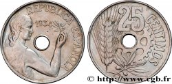 ESPAGNE 25 Centimos monnayage républicain 1934