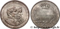 GERMANY - SAXONY 2 Thaler 50 ans de mariage de Jean Ier de Saxe et de Amélie de Bavière 1872 Dresde AU