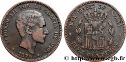 ESPAGNE 10 Centimos Alphonse XII 1879 Oeschger Mesdach & CO