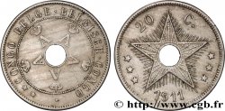 CONGO BELGE 20 Centimes monogramme A (Albert) couronné 1911 