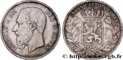 BELGIQUE 5 Francs Léopold II 1873
