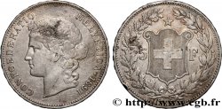 SUISSE 5 Francs Helvetia 1891 Berne