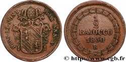 ITALIE - ÉTATS DU PAPE - PIE IX (Jean-Marie Mastai Ferretti) 1/2 Baiocco Pie IX an V 1850 Rome TTB