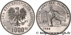 POLOGNE Épreuve de 1000 Zlotych Proof Jeux Olympiques de Calgary 1987 Varsovie