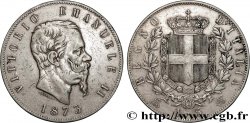 ITALIE 5 Lire Victor Emmanuel II 1873 Milan