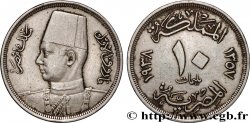 ÉGYPTE 10 Millièmes Roi Farouk Ier AH1357 1938