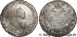 RUSSIE - ÉLISABETH 1 Rouble  1749 Saint-Petersbourg TTB