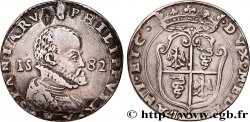 ITALY - DUCHY OF MILAN - PHILIPPE II OF SPAIN Demi-Scudo (Mezzo-Scudo) Philippe II 1582 Milan XF