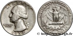 ÉTATS-UNIS D AMÉRIQUE 1/4 Dollar Georges Washington 1954 Philadelphie