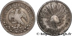 MEXICO - REPUBLIC 1/2 Real 1848 Mexico