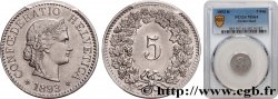 SWITZERLAND 5 Centimes (Rappen) 1893 Berne