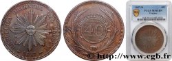 URUGUAY 40 Centesimos 1857 Lyon