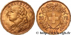 INVESTMENT GOLD 20 Francs  Vreneli  1935 Berne