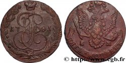 RUSSIE - CATHERINE II 5 Kopecks 1781 Ekaterinbourg