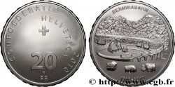 SWITZERLAND 20 Francs centenaire de la ligne ferroviaire de la Bernina 2010 Berne - B