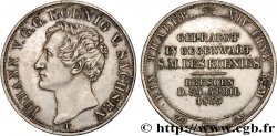 ALLEMAGNE - ROYAUME DE SAXE - JEAN Thaler  1855 Dresde AU