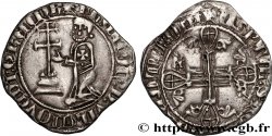 RHODES - GRANDS MAÎTRES DE L ORDRE DE L HÔPITAL ET DE SAINT-JEAN DE JÉRUSALEM - HÉLION DE VILLENEUVE Gros ou gigliato c. 1330-1346 Rhodes XF