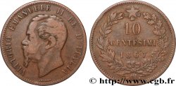 ITALIE 10 Centesimi Victor Emmanuel II 1867 Strasbourg