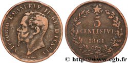 ITALIE 5 Centesimi Victor Emmanuel II 1861 Milan