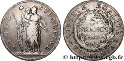 ITALY - SUBALPINE GAUL 5 Francs an 10 1802 Turin XF