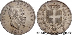 ITALIE - ROYAUME D ITALIE - VICTOR-EMMANUEL II 5 Lire 1873 Milan
