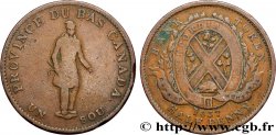 CANADA 1 Sou (1/2 Penny) Province du Bas Canada, Québec 1837 Boulton & Watt