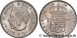 SUÈDE 2 Kronor Gustave V 1958  SUP