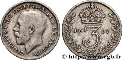 ROYAUME-UNI 3 Pence Georges V 1917 