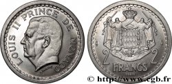 MONACO - PRINCIPALITY OF MONACO - LOUIS II Essai de 2 Francs aluminium  n.d. Paris MS