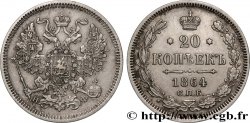 RUSSIA 20 Kopecks 1864 Saint-Petersbourg