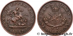 CANADA 1/2 Penny token Bank of Upper Canada 1857 Heaton