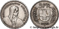 SUISSE 5 Francs Berger des Alpes 1932 Berne