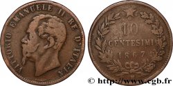 ITALIE 10 Centesimi Victor Emmanuel II 1867 Napoli