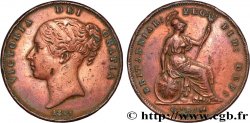 GREAT BRITAIN - VICTORIA 1 Penny Victoria “tête jeune” 1849 Londres VF