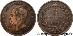 ITALIE 5 Centesimi Victor Emmanuel II 1861 Milan