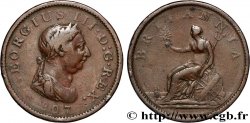 ROYAUME-UNI 1 Penny Georges III tête laurée 1807