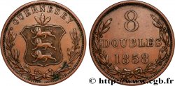 GUERNSEY 8 Doubles armes du baillage de Guernesey 1858 Heaton